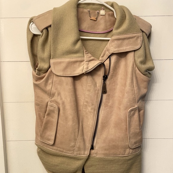 DOMA Leather Asymmetrical Vest - Picture 1 of 2